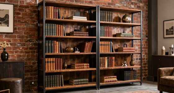 elegant mixed material shelving