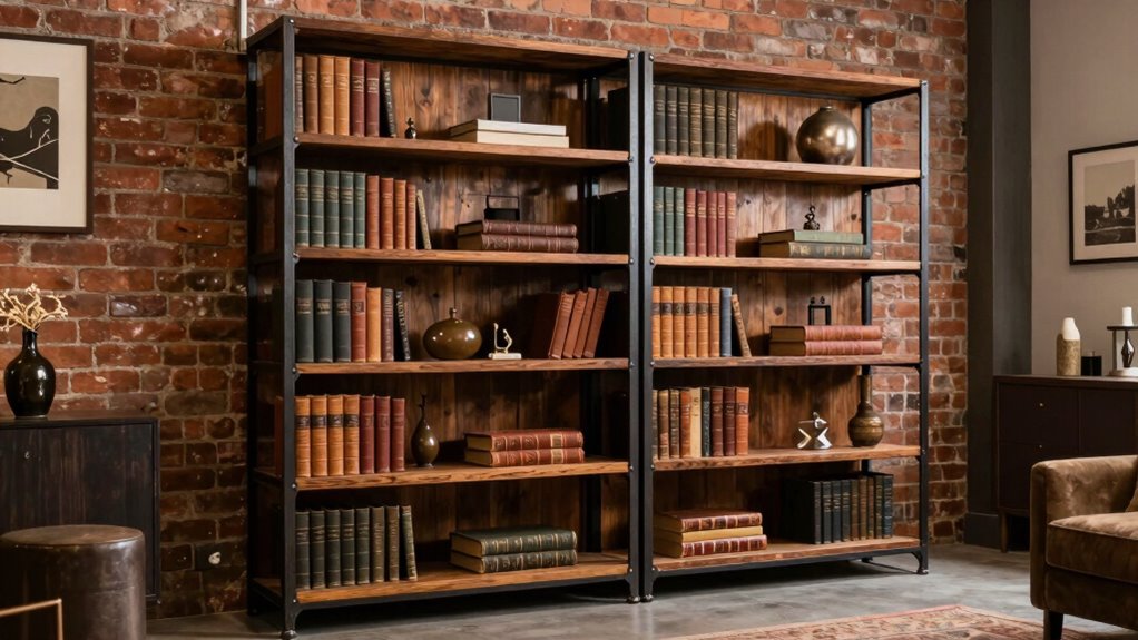 elegant mixed material shelving