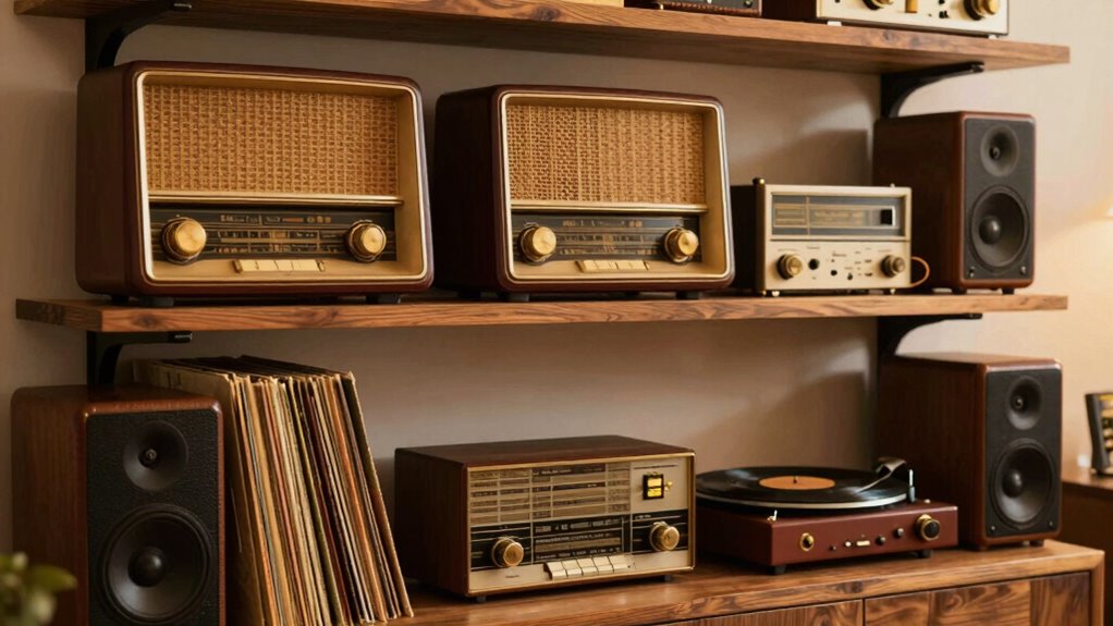 elegant vintage audio displays
