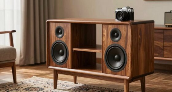 elegant walnut bookshelf speakers