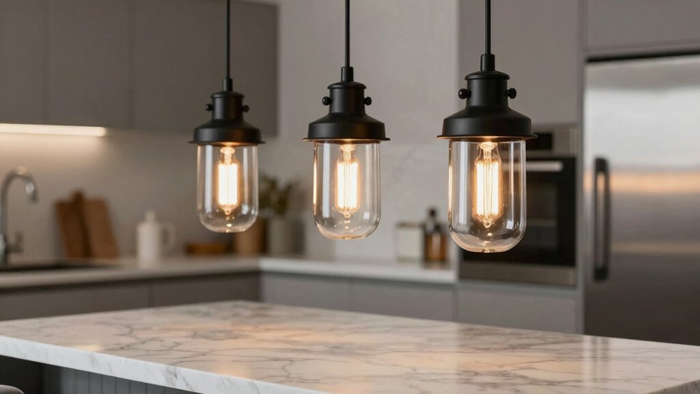 industrial pendant lights enhance kitchens