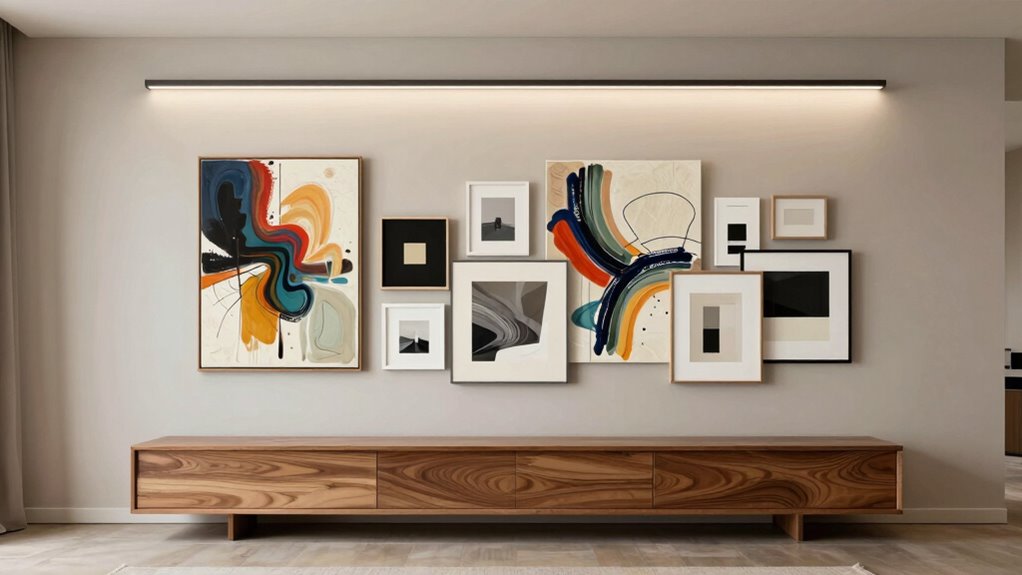 layer art above furniture