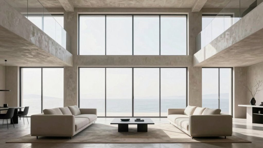 low furniture enhances spatial architecture