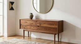 mid century inspired entryway design