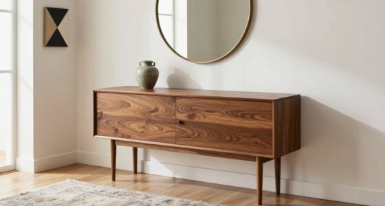 mid century inspired entryway design