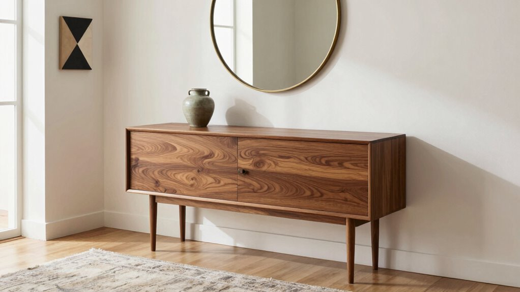 mid century inspired entryway design