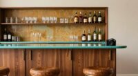 mid century retro home bar