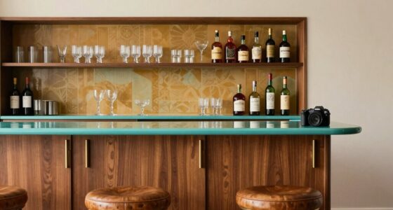 mid century retro home bar