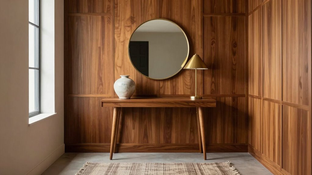 mid century welcoming entryway design