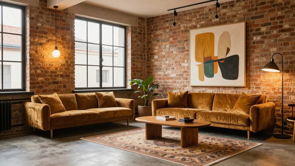 modern loft retro warmth