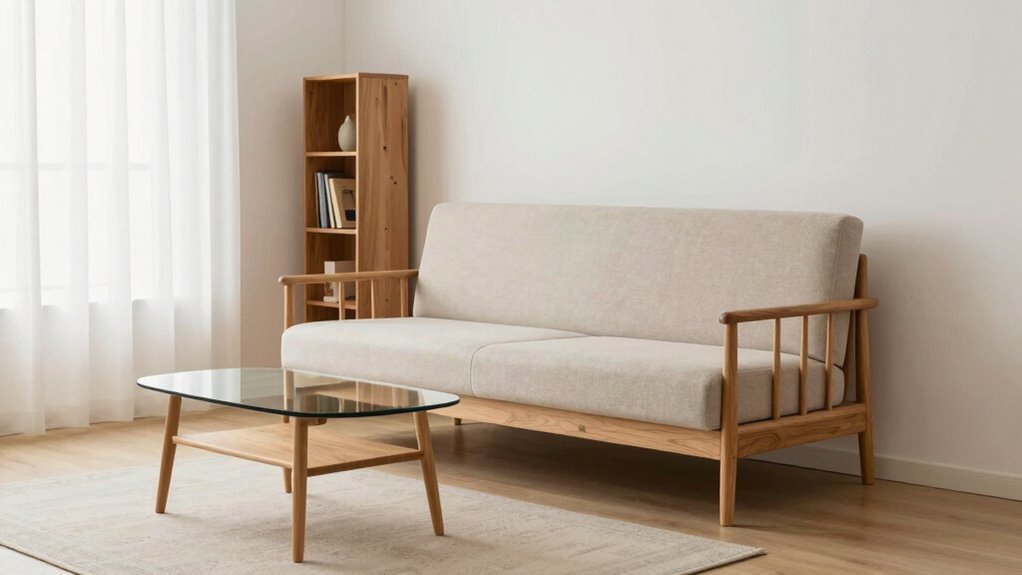 open frame furniture enhances spaciousness