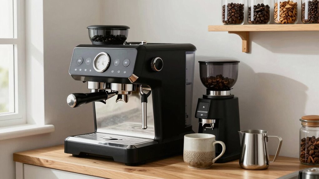 organized coffee station setup