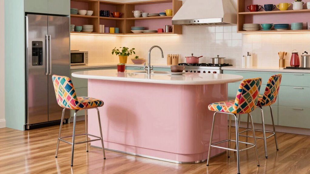 retro kitchen island seating