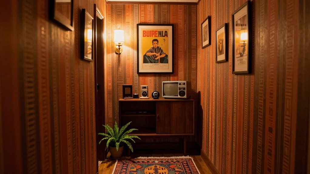 retro lighting enhances nostalgic ambiance