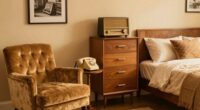 retro tech inspired guest room