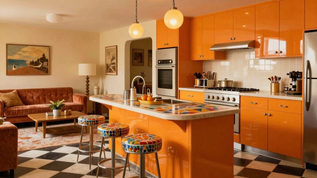 retro vibrant inviting atmosphere