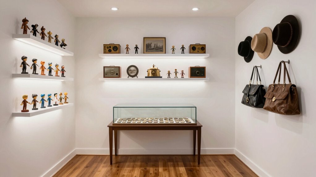 showcase collectibles with lighting