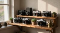 showcase vintage cameras stylishly