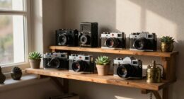 showcase vintage cameras stylishly