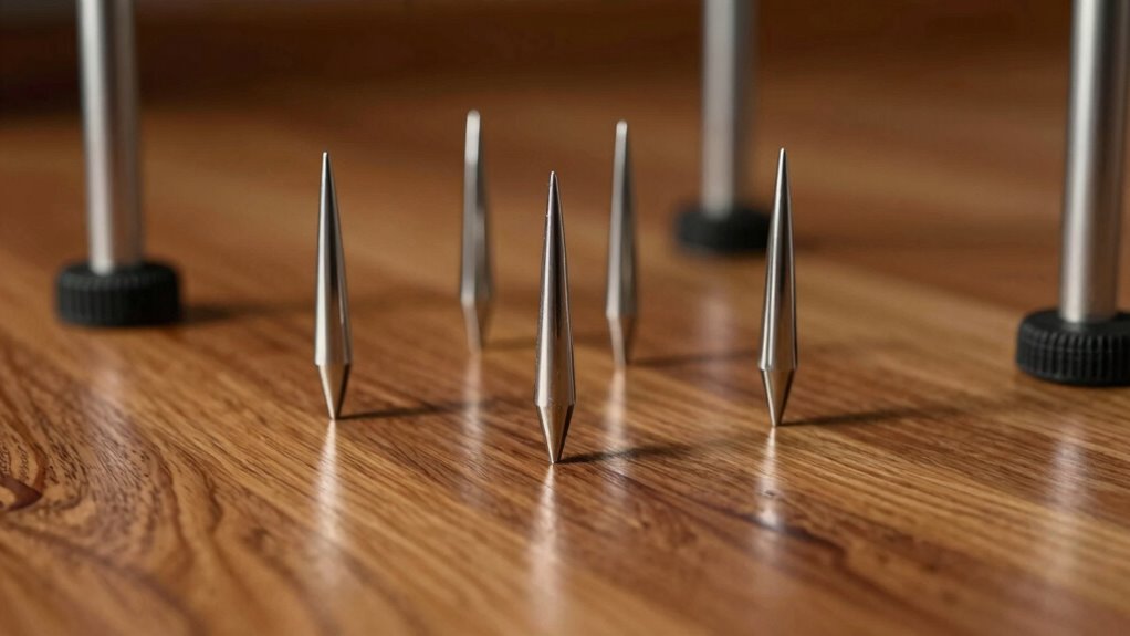 speaker spikes improve sound clarity