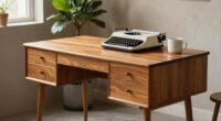 stylish functional nostalgic workspace