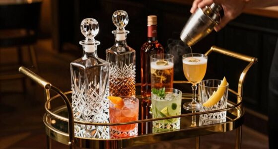 vibrant and stylish bar carts