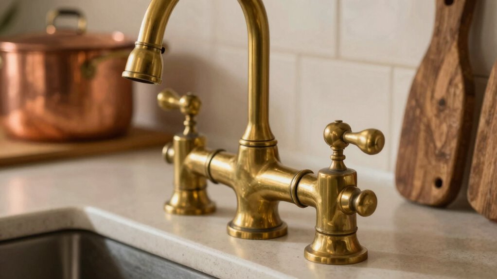 vintage brass faucet warmth