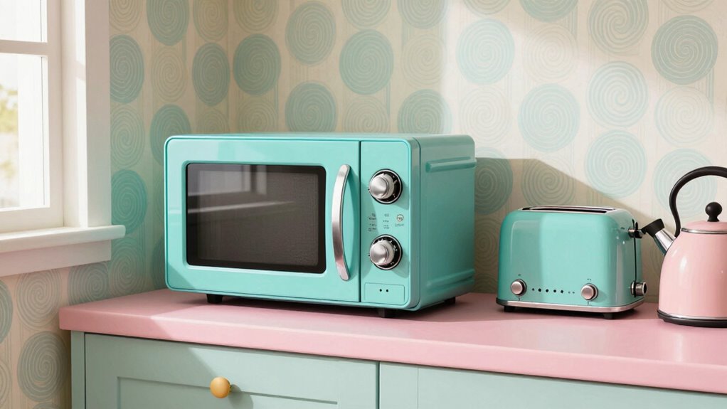 vintage color coordinated microwave