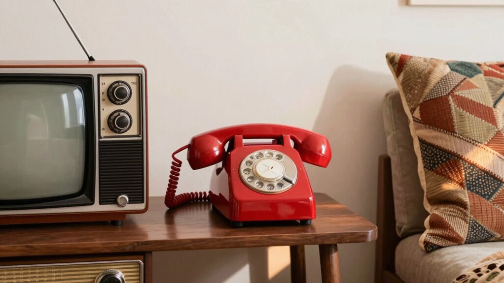 vintage gadgets as decor
