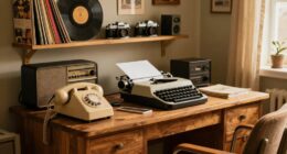 vintage gadgets enhance workspace