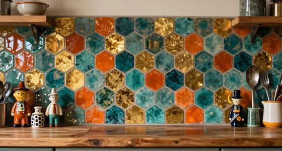 vintage geek kitchen backsplash