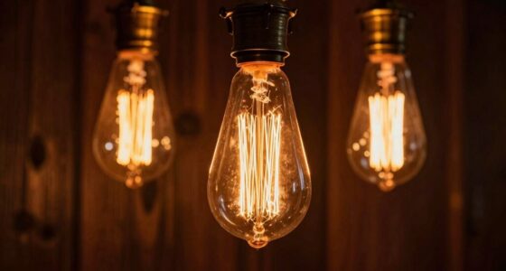 vintage glowing filament lighting