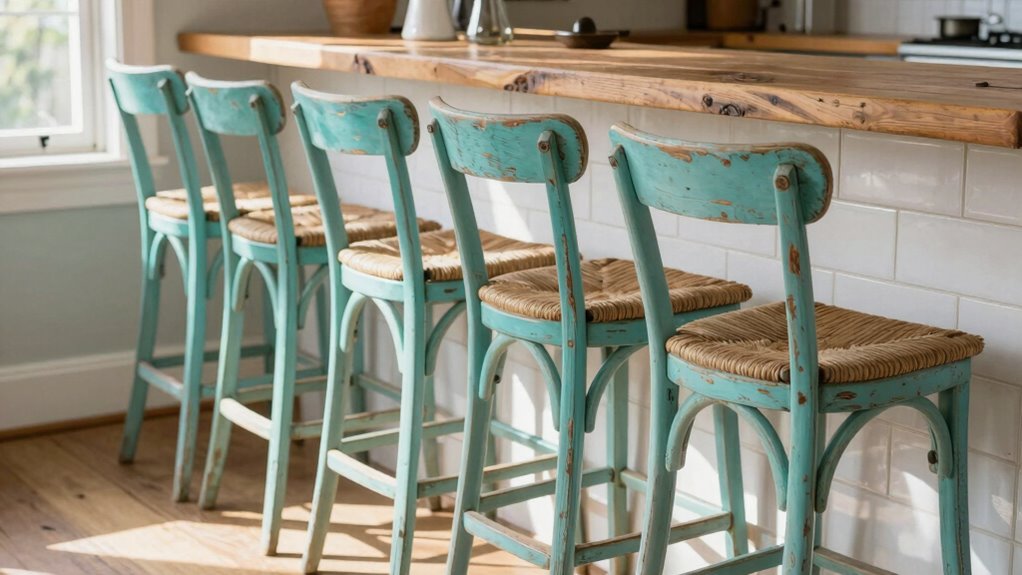 vintage industrial bar stools
