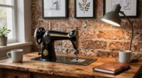vintage machine inspired workspace