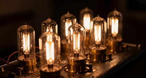 vintage warmth under dim light