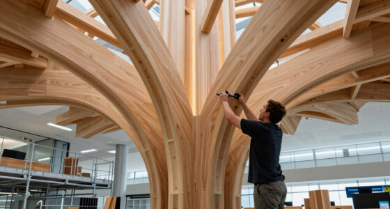 Seattle airport expansion features massive timber-clad "tree"