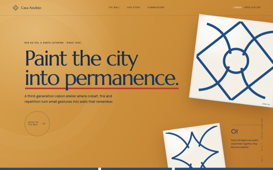 Casa Azulejo — A Lisbon Tile-Painter’s Workshop — Generative SVG (FABLE/175, room 51)