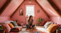 A Plain Attic Bedroom Is Now A “Little Jewel Box” After A Colorful Redo