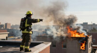 Fire Erupts On Roof Of Ankara Building