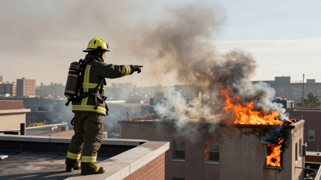 Fire Erupts On Roof Of Ankara Building