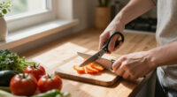 iBayam Kitchen Scissors Shears All Purpose Heavy Duty, Protective Sheath | 2-Pack, Ultra-Sharp Stainless Blades, Soft Comfort-Grip, Dishwash
