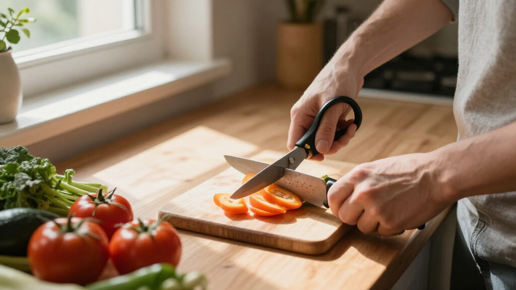 iBayam Kitchen Scissors Shears All Purpose Heavy Duty, Protective Sheath | 2-Pack, Ultra-Sharp Stainless Blades, Soft Comfort-Grip, Dishwash