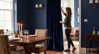 They Drenched A Dining Room In Deep Blue — Now It’s Moody And Vintage