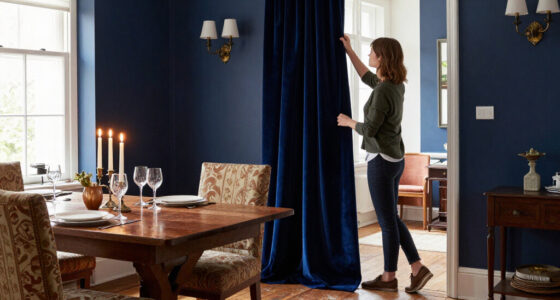 They Drenched A Dining Room In Deep Blue — Now It’s Moody And Vintage