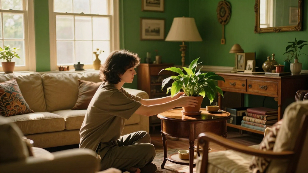 They Turned Their Beige 1900S Parlor Into A Bold, Green “Analog Room”