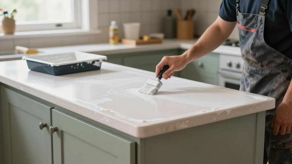 90S Countertops Look Completely Different After A Kitchen Got A Paint Redo