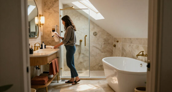 A Clever Layout Turned This Awkward-shaped Room Into A Luxe Hotel-style Bathroom