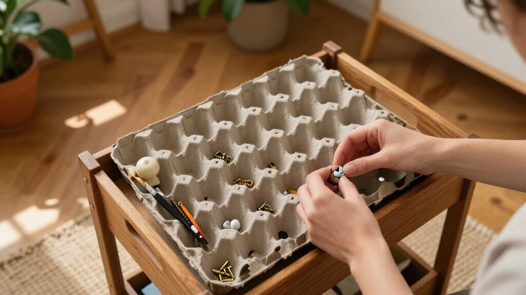 Ditch Bins: The Smarter Way To Organize A Storage Cart Using Empty Egg Cartons