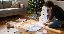 Forget A Second Christmas Tree, Habitat's Supersized Paper Snowman Is The Best Way To Make A Statement This Festive Season For Under £20