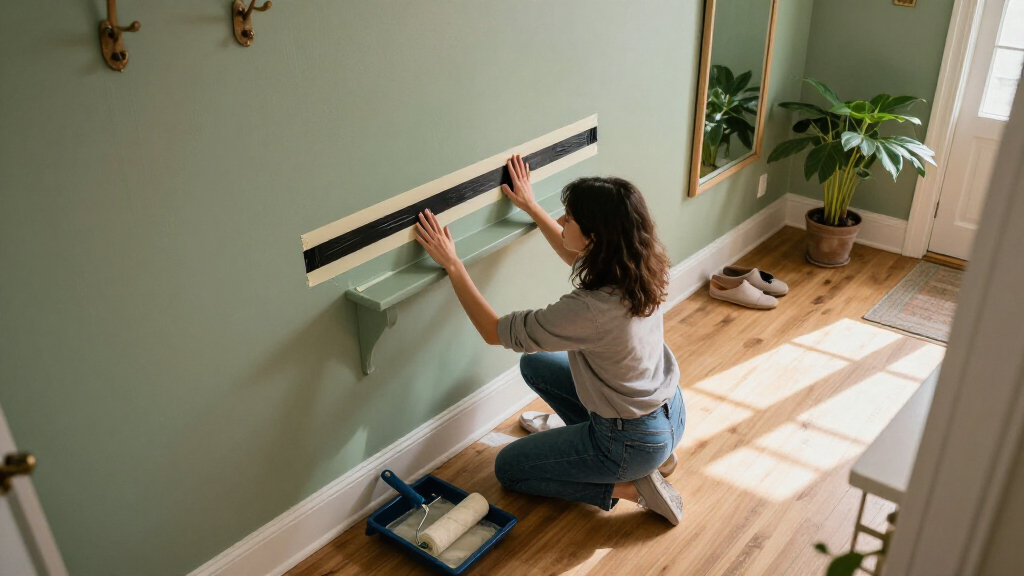 How A Designer Used Bold Stripes (And ChatGPT!) To Transform Her Entryway
